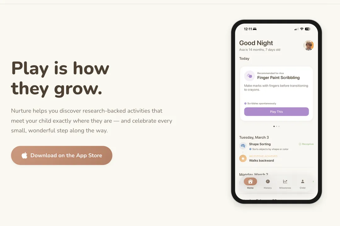 Screenshot of Nurture